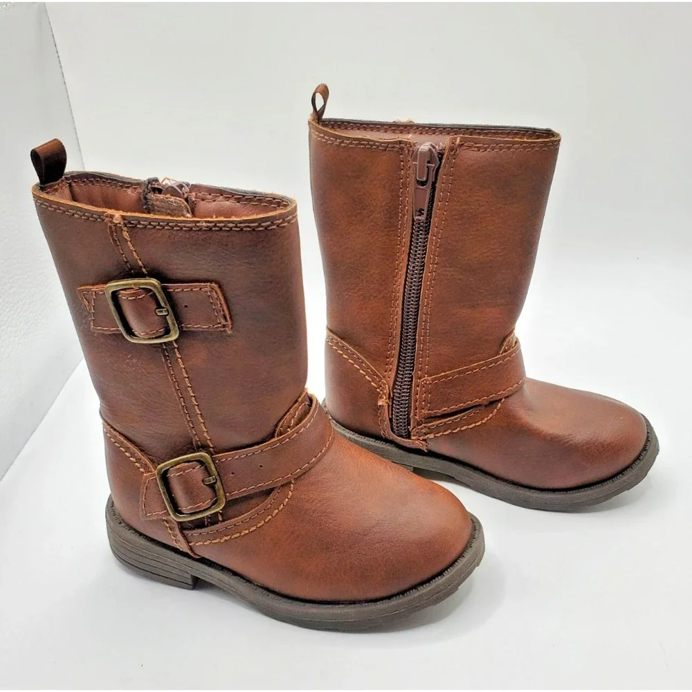 Lot of 2 Carters‎ Boots Aileen Ankle & Erica Riding Boots Girls Sz 6 M Brown